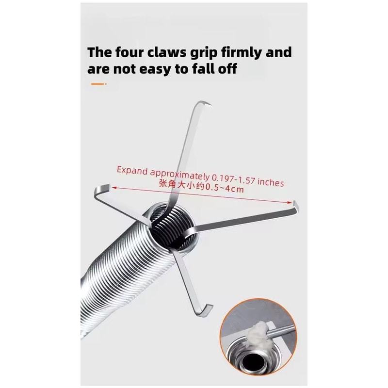 Flexible Drain Snake Tool EasyFlow Spring Hook Drain Cleaner 3