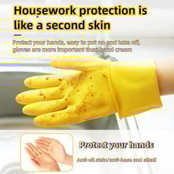 household heavy-duty latex rubber gloves – waterproof, durable, multi-purpose cleaning gloves