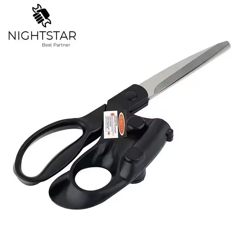 Professional LaserGuided StraightCut Scissors Precision Fabric Gift Wrapping Scissors 2