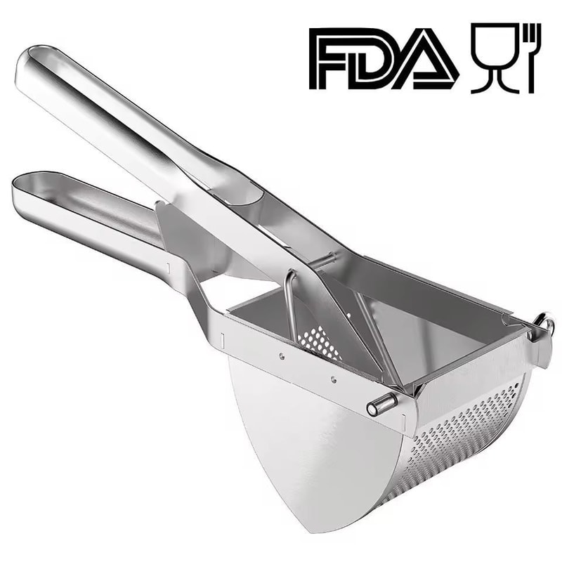 LMETJMA Stainless Steel Potato Ricer HeavyDuty Masher 4