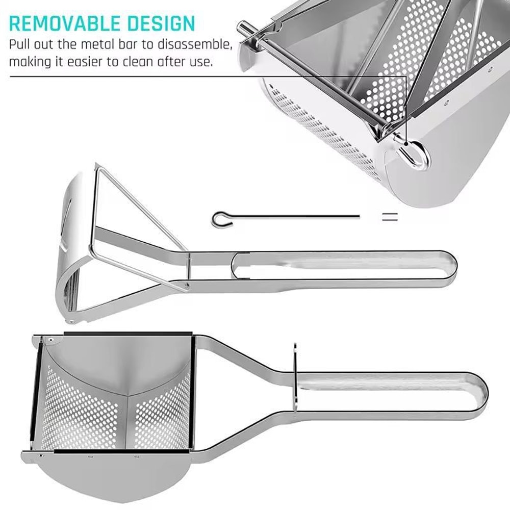 LMETJMA Stainless Steel Potato Ricer HeavyDuty Masher 5