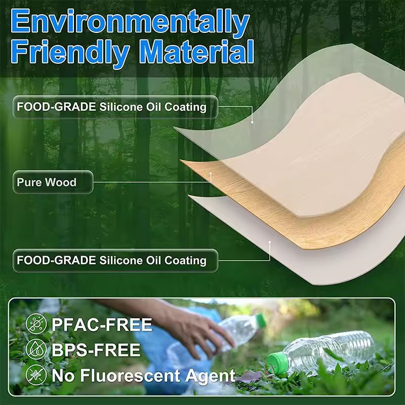 LMETJMA Premium Air Fryer Parchment Paper Liners 100Pack Perforated Square Sheets 3