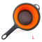 Silicone Collapsible Kitchen Colander SpaceSaving Pasta Veggie Strainer With Handle 14