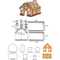 Stainless Steel Holiday Gingerbread House Cookie Cutter Set 10Piece Christmas Baking Kit 3