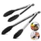 LMETJMA Premium Silicone Cooking Tongs 9 12 NonStick BPAFree HeatResistant BBQ Tongs 0