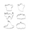 Festive Halloween Cookie Cutter Set 12Piece Stainless Steel Bat Ghost Pumpkin Shapes 7