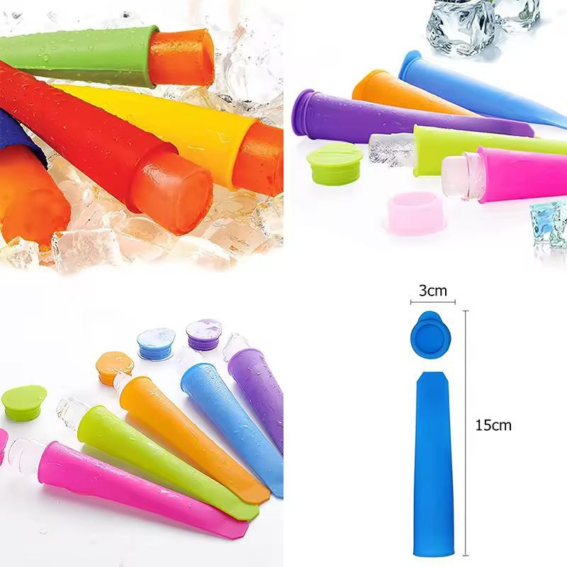 HealthySilk Reusable Silicone Ice Lolly Mold Kids Family Popsicle Maker 2