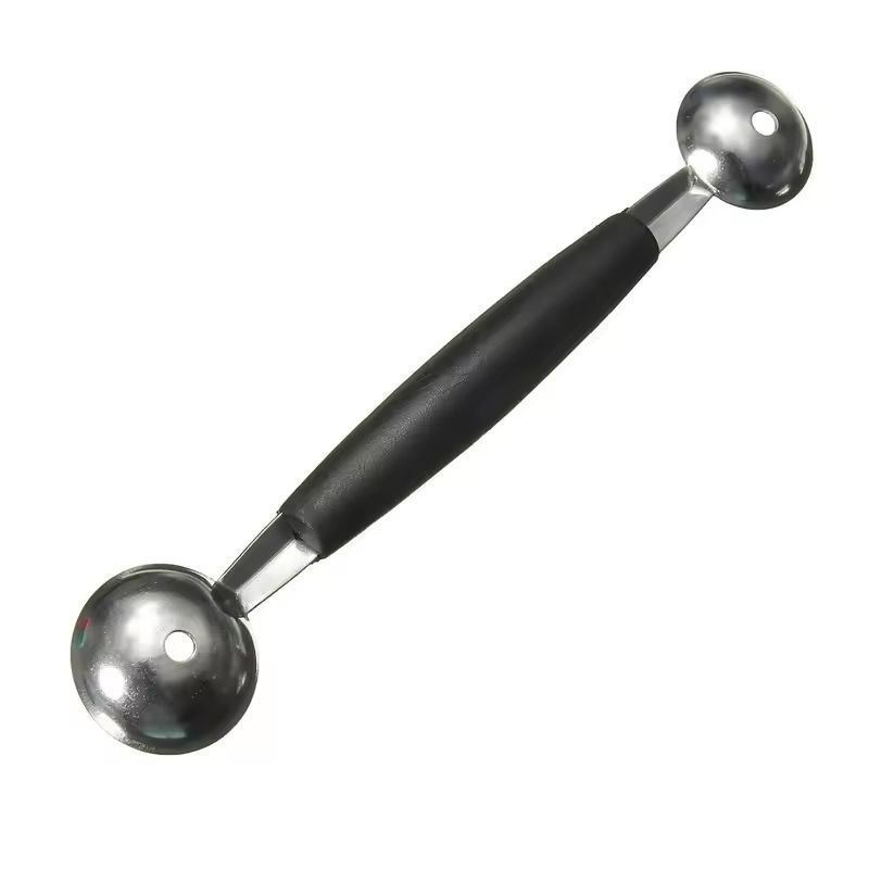 Premium DoubleEnded Melon Baller IceCream Scoop Stainless Steel Fruit Ball Spoon 2