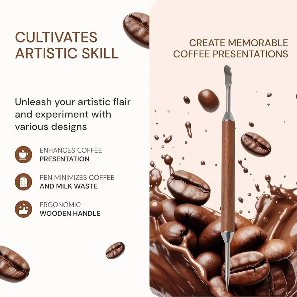 Ultimate Stainless Steel Latte Art Pen Precision Coffee Cappuccino Decorating Tool 2