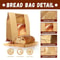Large Kraft Bakery Bread Bags With Clear Window EcoFriendly Bread Snack Storage Pouch 3