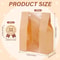 Large Kraft Bakery Bread Bags With Clear Window EcoFriendly Bread Snack Storage Pouch 6
