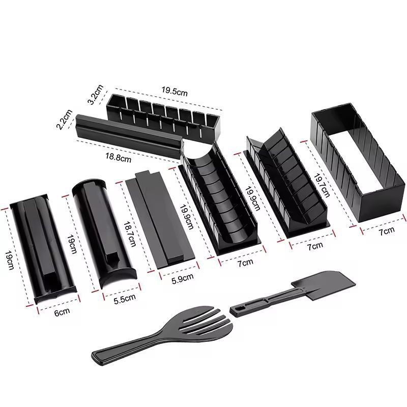 HomeChef 10Piece Sushi Maker Kit Easy DIY Sushi Mold Rice Roll Press 4