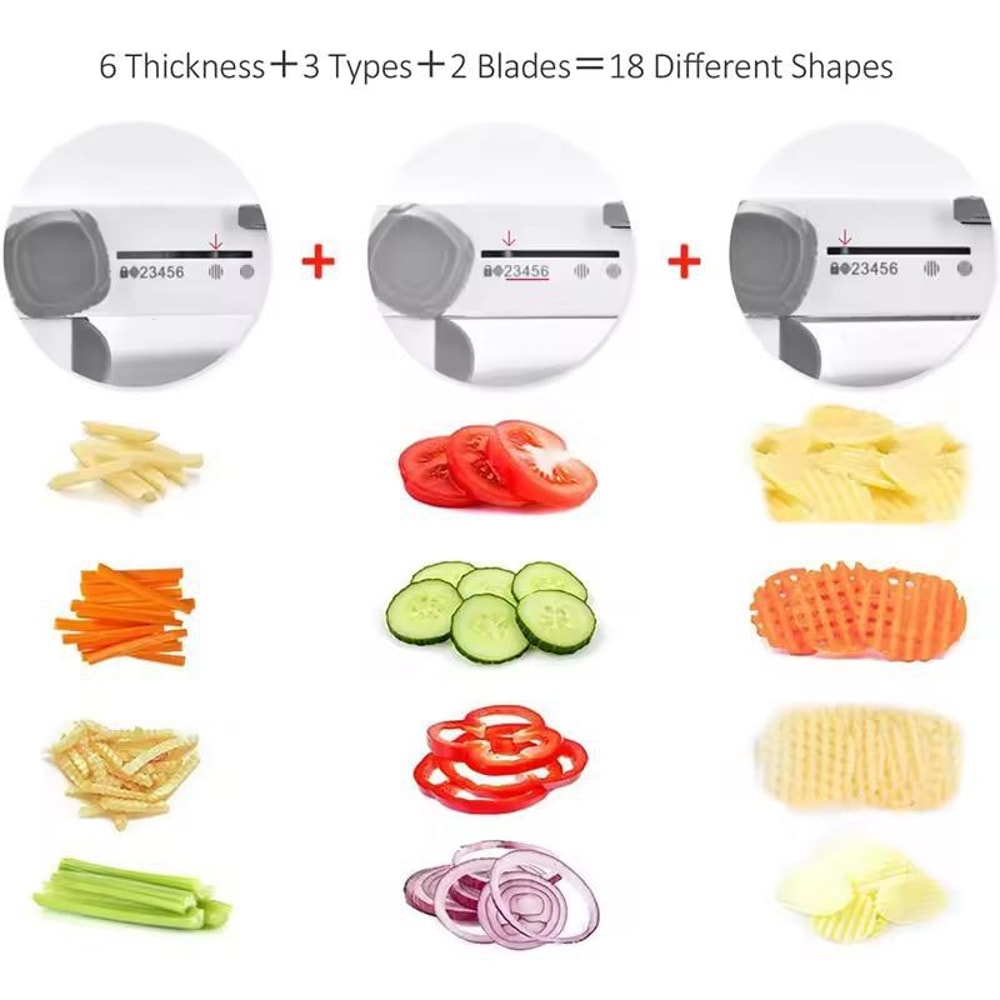 SmartSlice 18in1 Adjustable Mandoline Vegetable Julienne Slicer 1