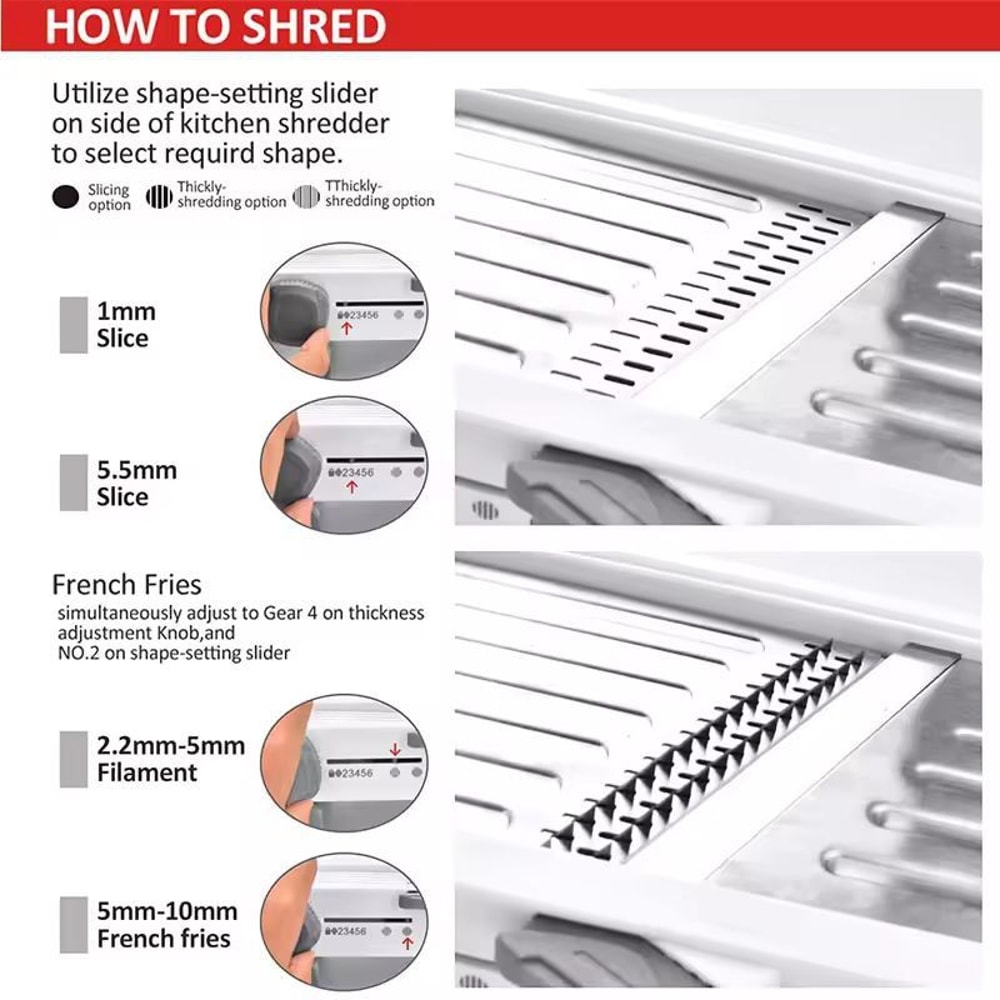 SmartSlice 18in1 Adjustable Mandoline Vegetable Julienne Slicer 3