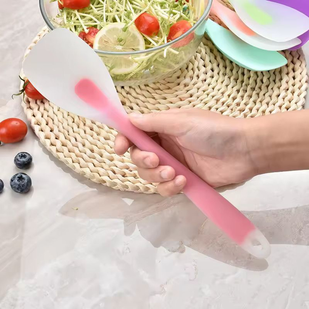 Premium HeatResistant Silicone Spoon Spatula Flexible Nonstick Baking Cooking Tool 1