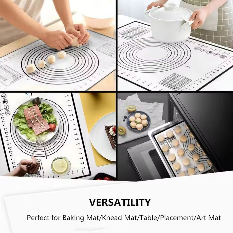 Premium Silicone Kneading Rolling Dough Mat Large NonStick Pastry Surface With Measurement Guides 3