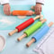 SiliconeCoated NonStick Rolling Pin With Wooden Handles Easy Dough Roller Pastry Tool 1