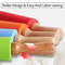 SiliconeCoated NonStick Rolling Pin With Wooden Handles Easy Dough Roller Pastry Tool 2
