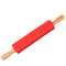 SiliconeCoated NonStick Rolling Pin With Wooden Handles Easy Dough Roller Pastry Tool 6
