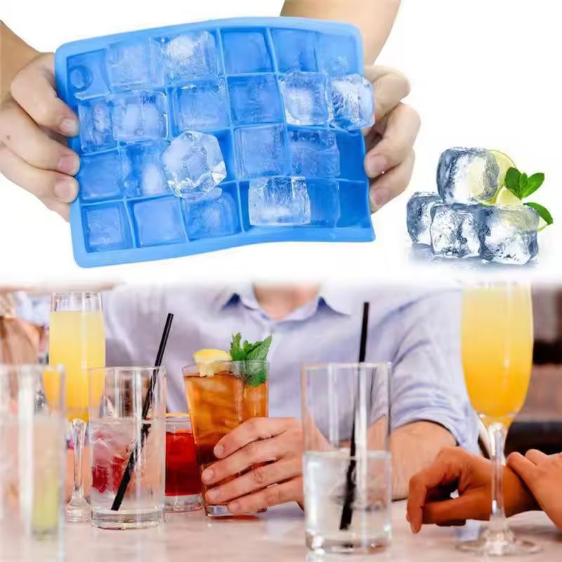 Venlohome Premium 24Cube Silicone Ice Tray With Lid FoodSafe Ice Drink Mold 1