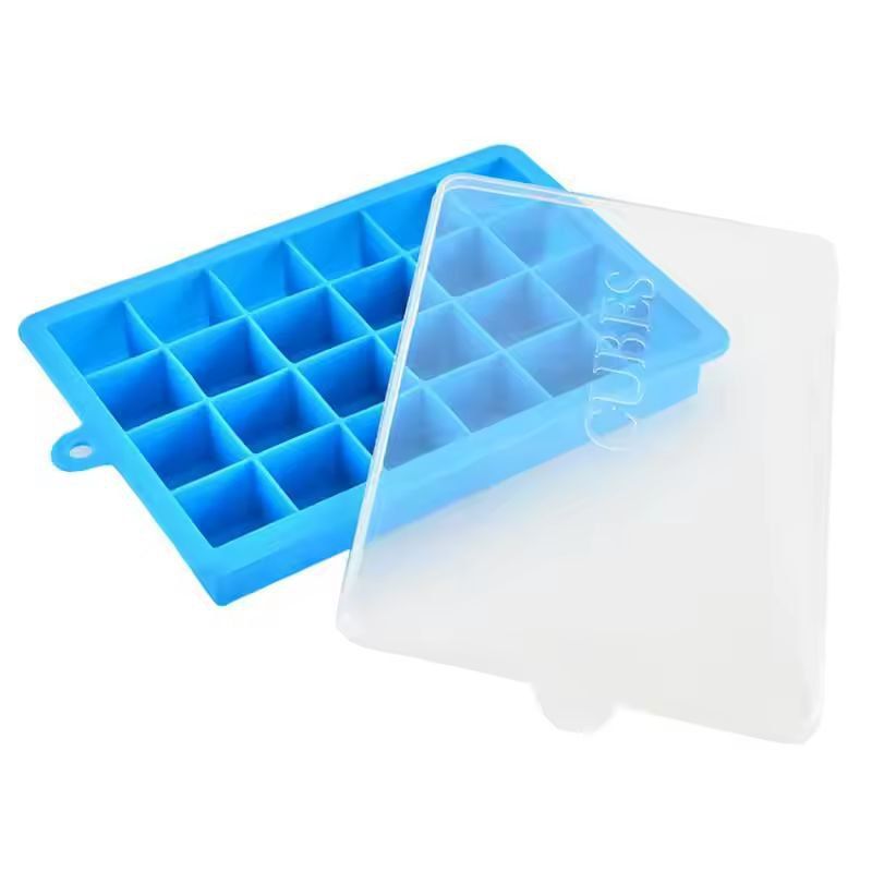 Venlohome Premium 24Cube Silicone Ice Tray With Lid FoodSafe Ice Drink Mold 4