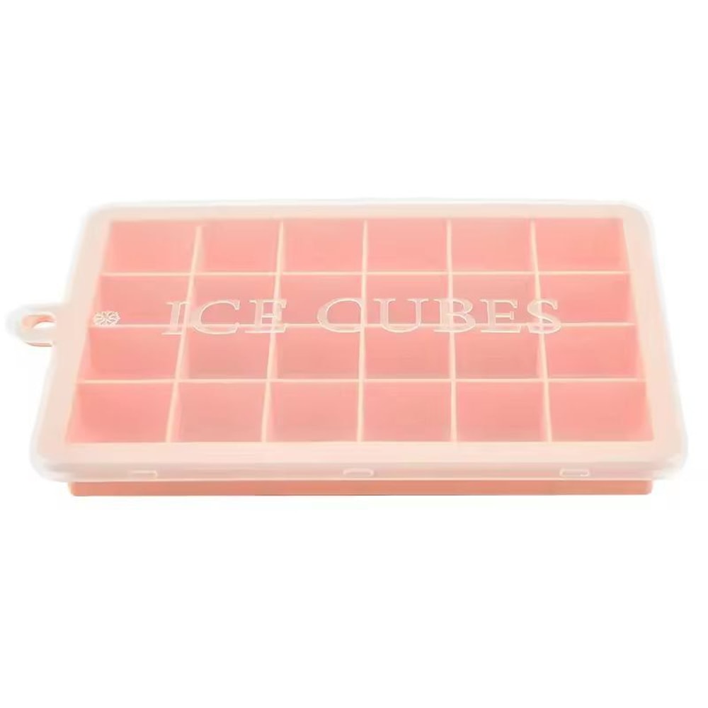 Venlohome Premium 24Cube Silicone Ice Tray With Lid FoodSafe Ice Drink Mold 6