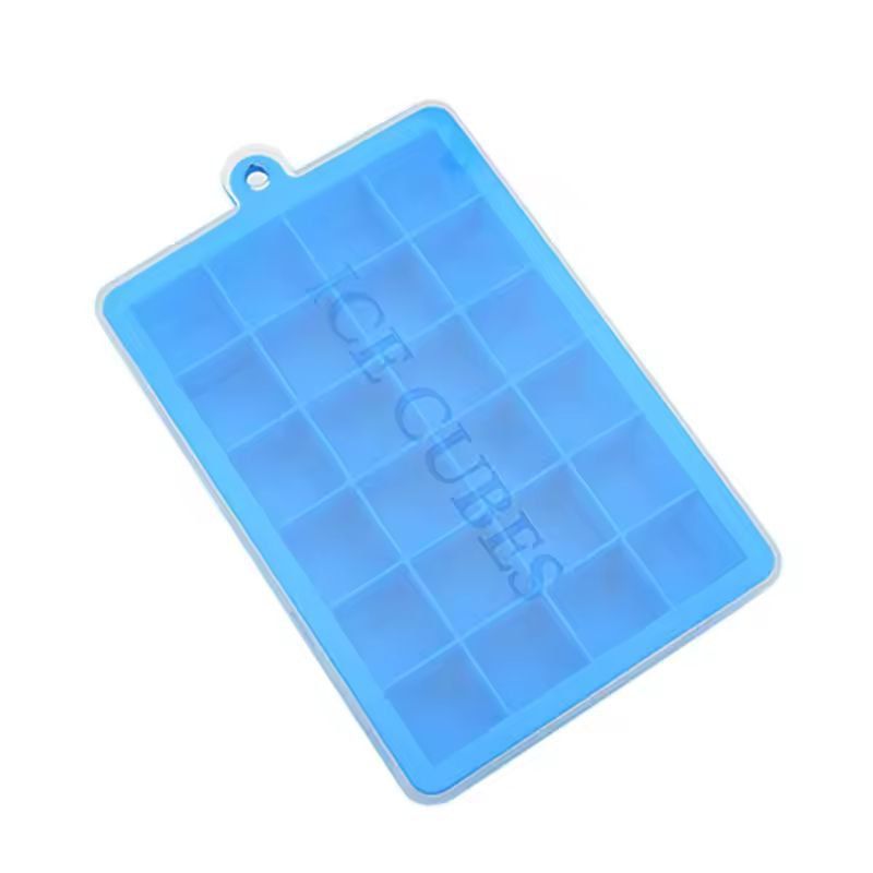 Venlohome Premium 24Cube Silicone Ice Tray With Lid FoodSafe Ice Drink Mold 8