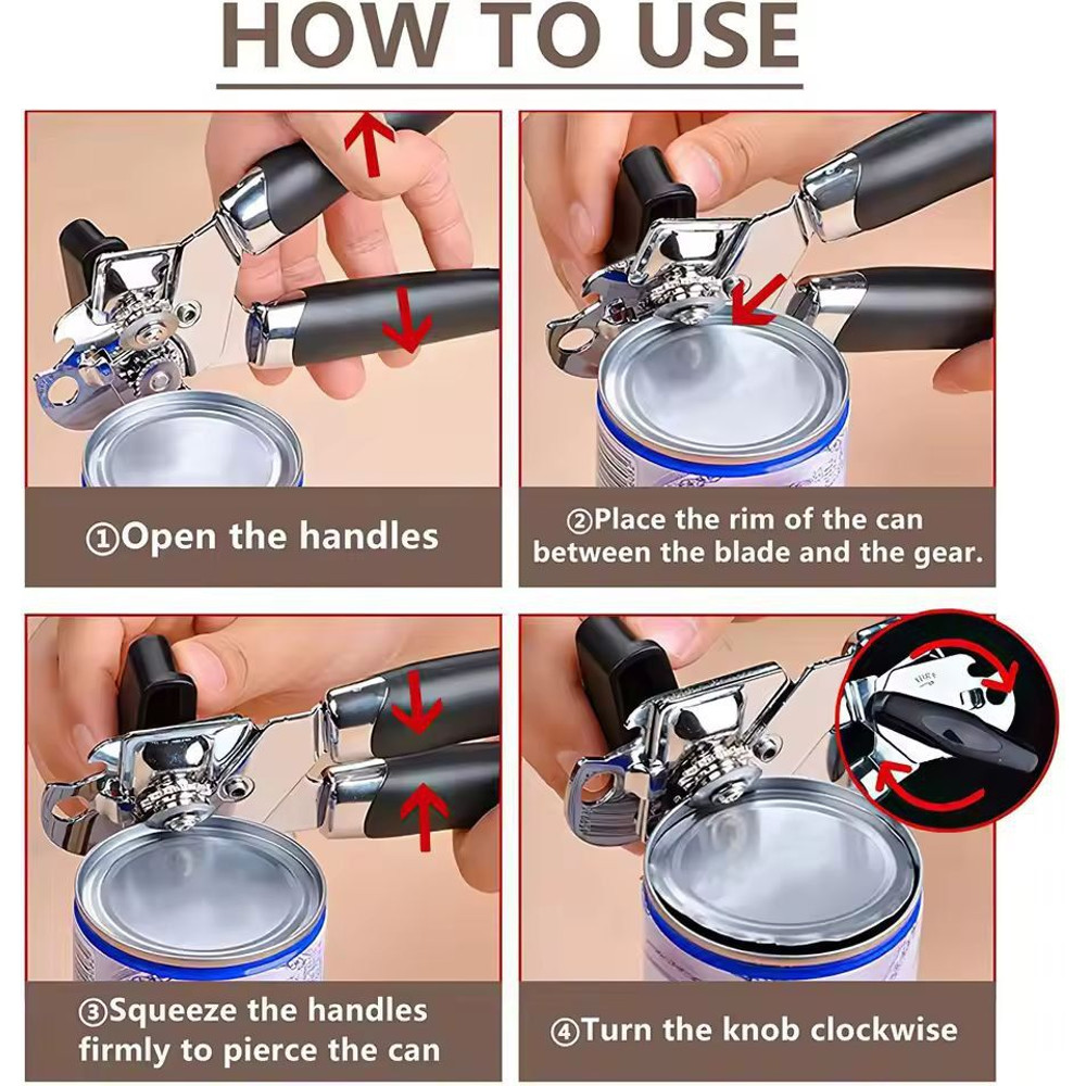 KitchenPro Stainless Steel SideCut Can Bottle Opener 4