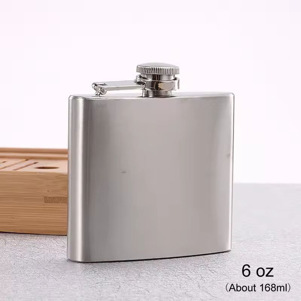 Compact Travel StainlessSteel Hip Flask 10 Oz Pocket Whisky Wine Bottle 7