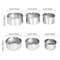 Premium 3Piece Stainless Steel Round Dough Cookie Cutter Set 5