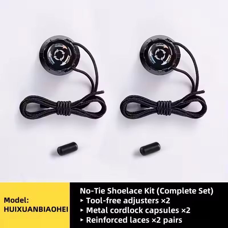 QuickFit NoTie Rotating Lace Set 6Piece Adjustable SlipOn Shoelace Kit For Sports Outdoor Shoes 5
