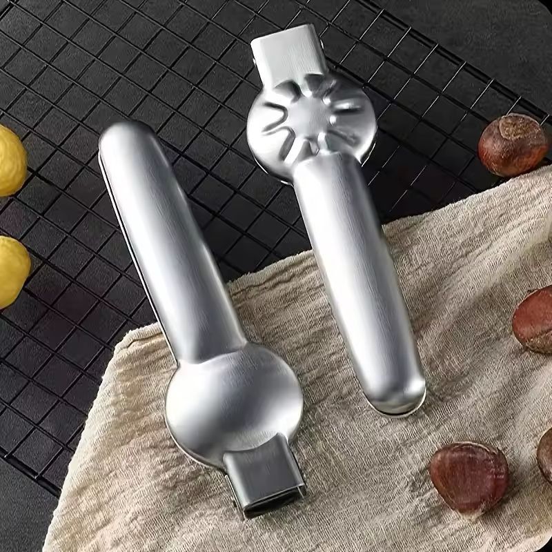 Premium Stainless Steel Chestnut Nut Cracker Easy Nut Sheller Walnut Cracker Tool 0
