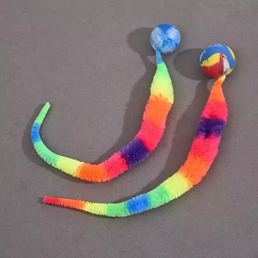 ActiveWriggle Geometric Worm Cat Toy NoBattery Realistic Wiggling Chase Toy 1