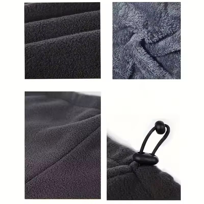 Mens Thermal Knit Neck Gaiter Breathable Windproof Fleece Lined Outdoor Warmer 4