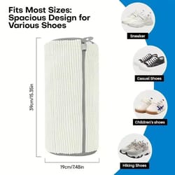 reusable sneaker wash & storage bag set - machine-washable shoe laundry bags with dust covers