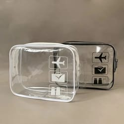 tsa-approved clear travel toiletry bag – leak-resistant & durable quart pouch