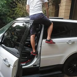 roofrack easy-step - universal foldable car door step for easy roof access