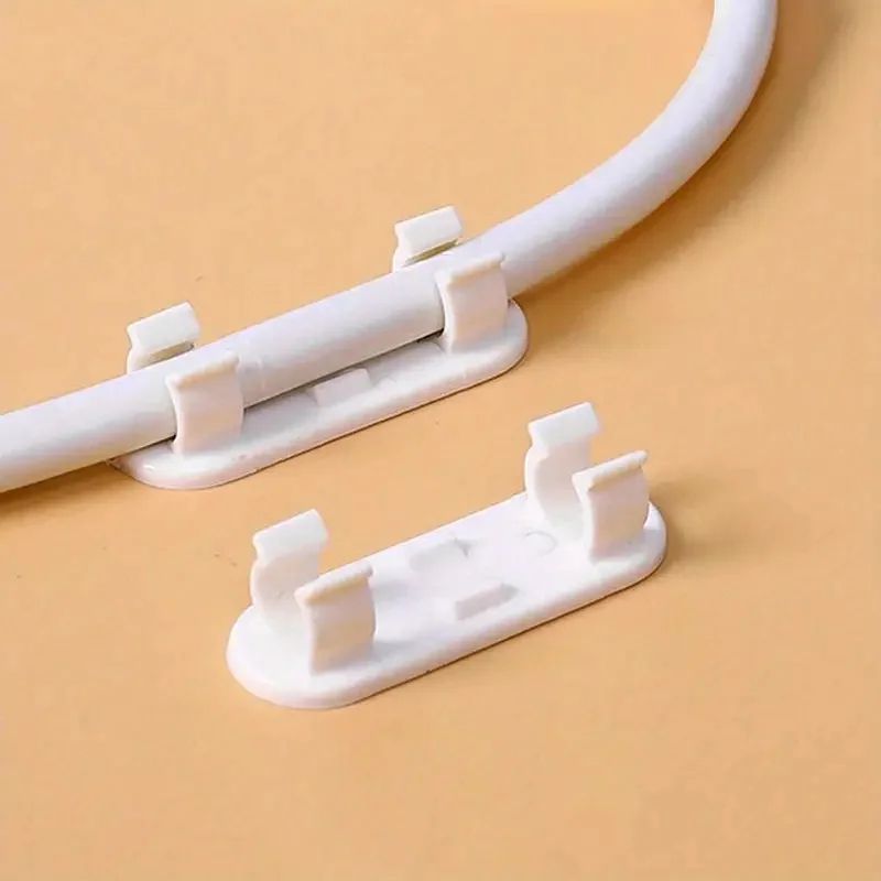 SlimLine 30Pack Adhesive Cable Clips Wire Organizer For Desk Wall 5