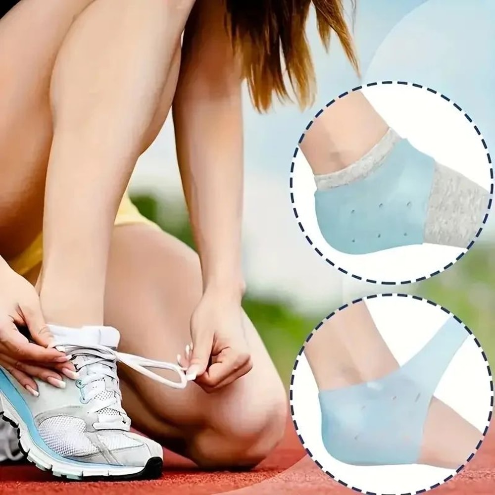 SoftStride Gel Heel Protectors Washable Silicone Heel Cushions For Daily Comfort Pain Relief 4
