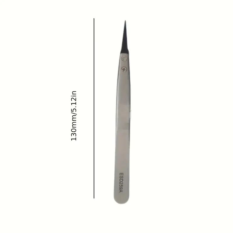 HeavyDuty ESD Safe Precision Tweezers AntiStatic Stainless Steel For Electronics Jewelry Repair 4