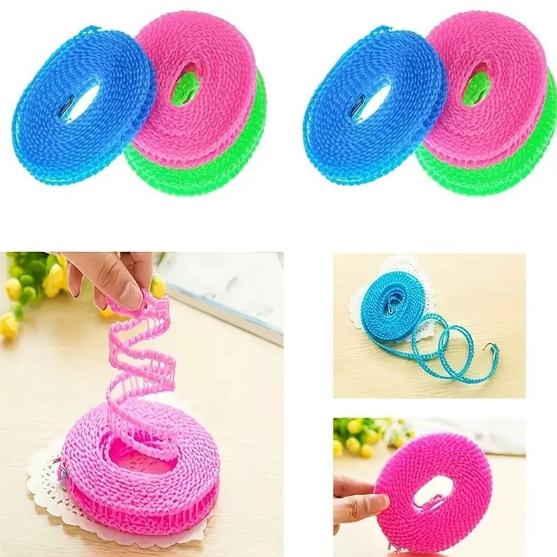 Compact Windproof Retractable Clothesline Portable 5 M Laundry Line For Home Travel Camping 1