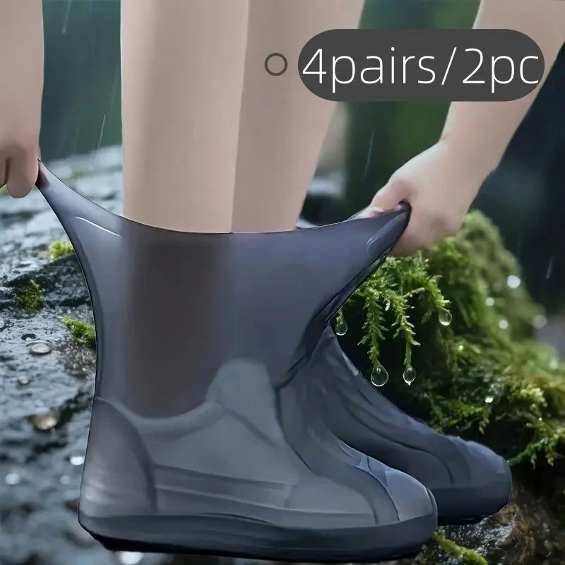 AllWeather HeavyDuty NonSlip Waterproof Shoe Covers 4Pack 3