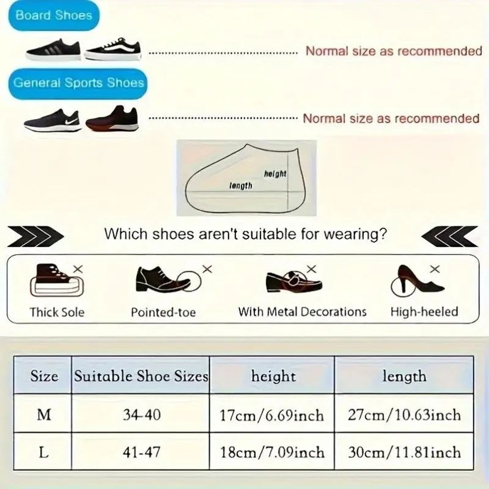 AllWeather HeavyDuty NonSlip Waterproof Shoe Covers 4Pack 4