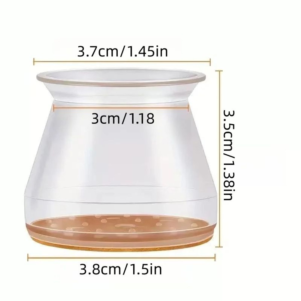 20Pack Clear NonSlip Chair Leg Floor Protectors With Felt Pads HeavyDuty Furniture Sliders For All 1