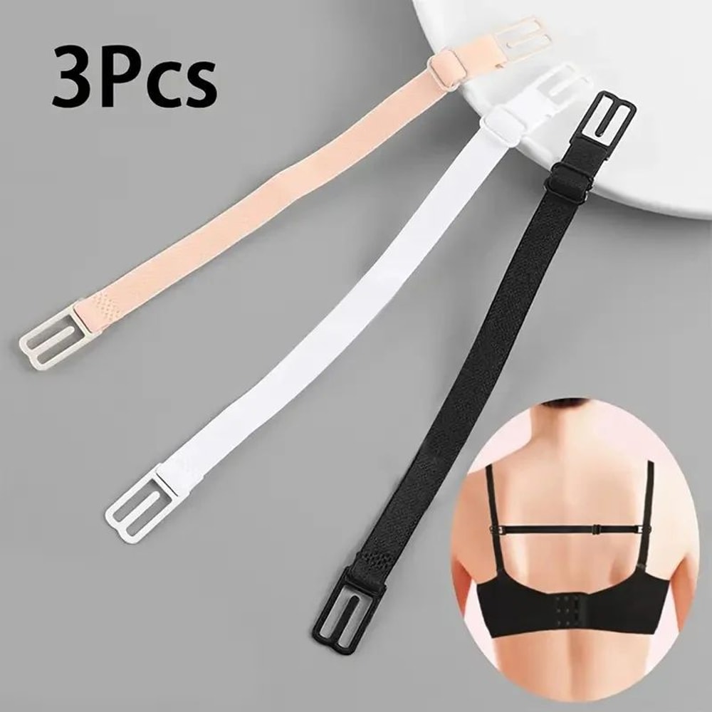 ComfortFit Adjustable Bra Strap Holders AntiSlip NoShow Support Clips 3Pack 0