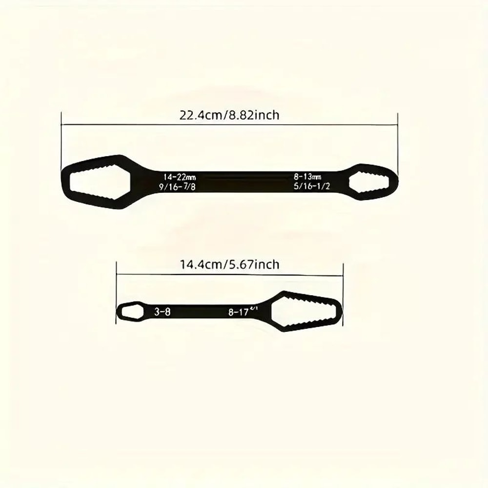 Compact DoubleHead Adjustable Wrench 317 Mm Versatile MultiPurpose Tool 5