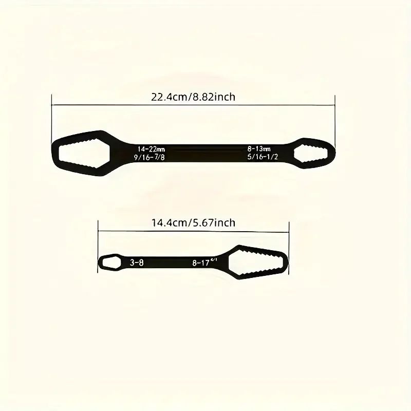 Compact DoubleHead Adjustable Wrench 317 Mm Versatile MultiPurpose Tool 5