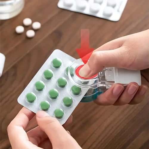 Portable Pill Organizer & Splitter - Compact Medication Dispenser for Travel & Daily Use