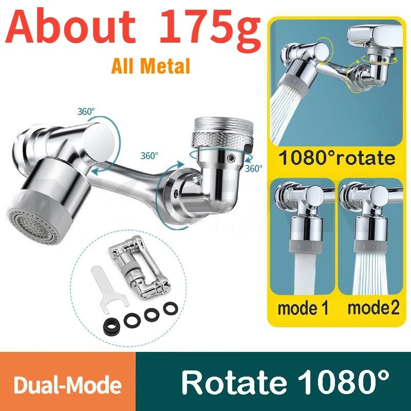 1080 Rotating Kitchen Bathroom Faucet Sprayer Head Universal 2224 Mm Aerator Nozzle 7