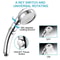 Detachable 3Mode HighPressure Handheld Rain Shower Head 2